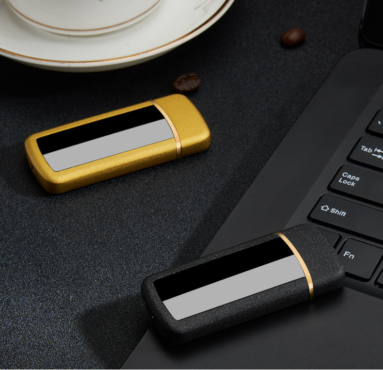 大屏液晶感应打火机创意全屏超薄USB充电点烟器