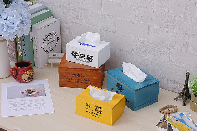 定制收纳盒餐厅餐桌饭店抽纸盒实木简约纸巾盒桌面商用