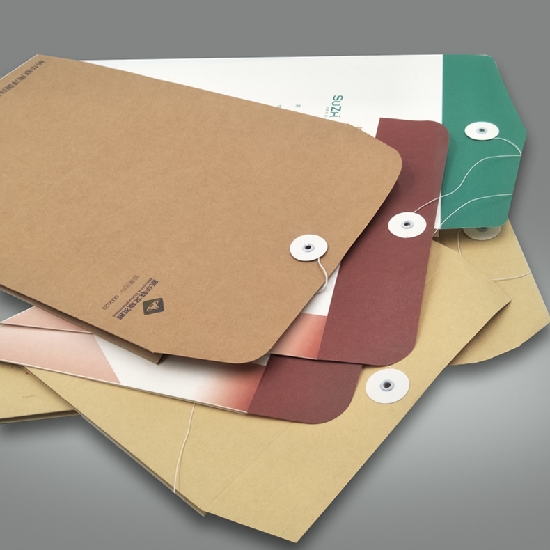 档案袋 定制logo纸质彩色办公资料a4文件袋 定做加厚牛皮纸