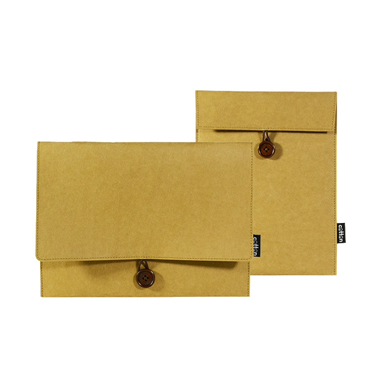 定制牛皮纸档案袋 纯色复古办公文件收纳袋防水商务文件袋