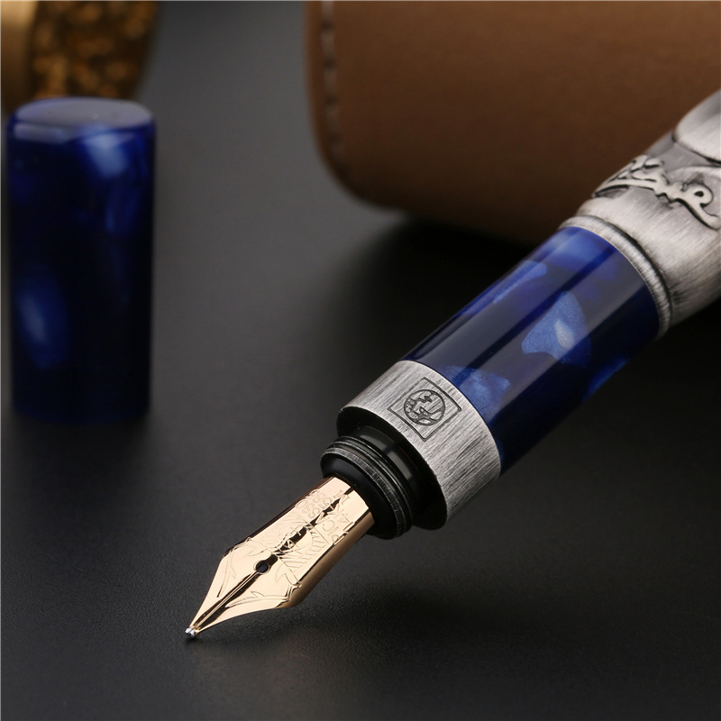 毕加索金笔88成人男士钢笔练字墨水笔金属商务签字笔刻字