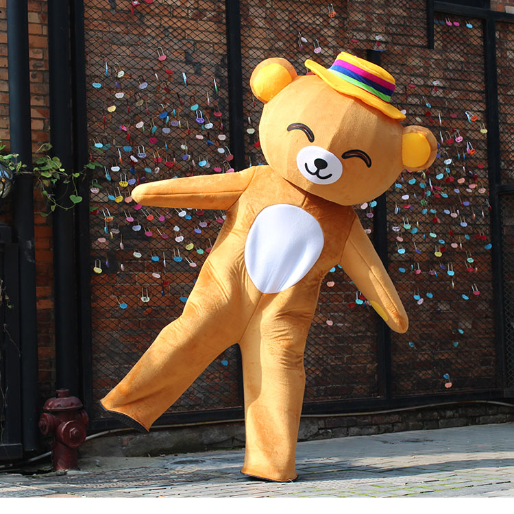轻松熊卡通人偶服装 熊本熊网红熊人偶服装传单布朗熊行走
