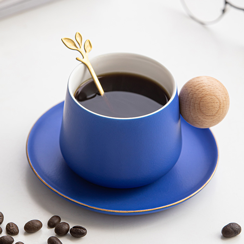 克莱因蓝杯子设计小众办公室喝水杯咖啡杯定制