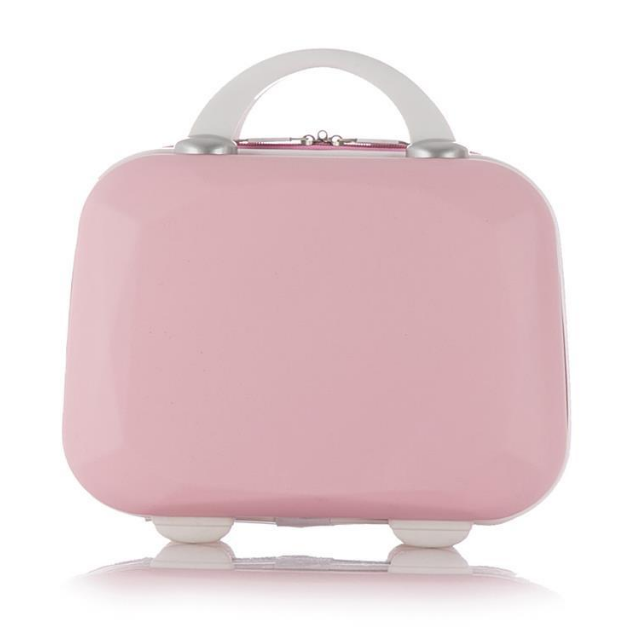 14寸手提箱纯色钻石化妆箱包小行李箱子轻便旅行箱迷你ABS收