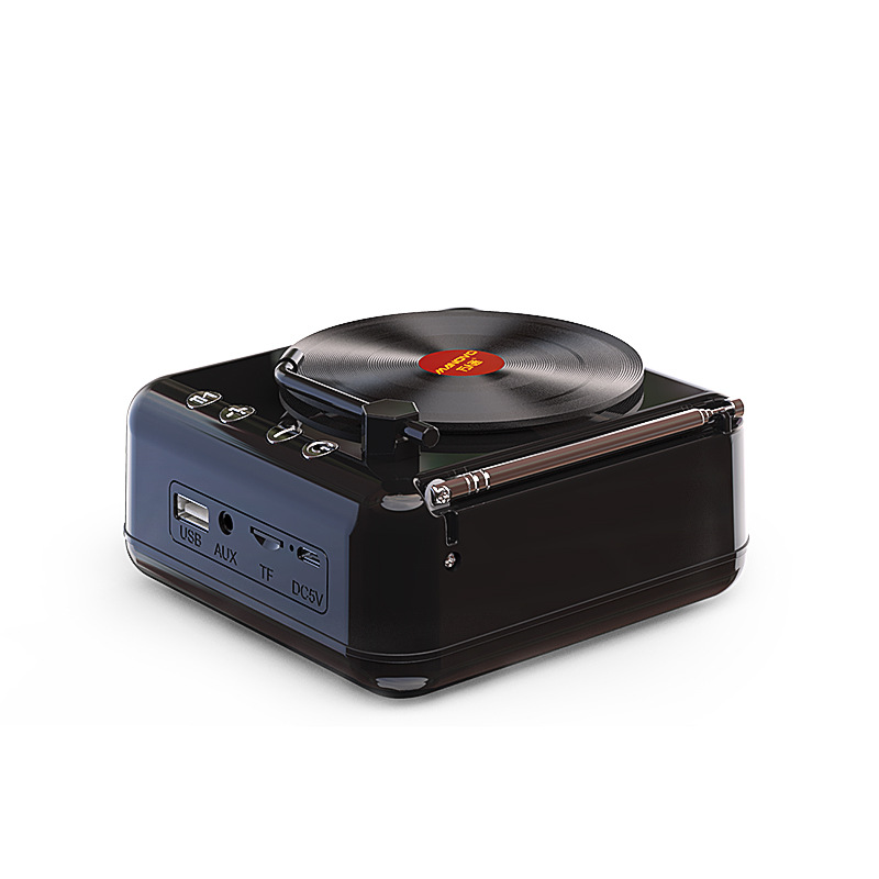 原子黑胶唱片蓝牙音箱创意复古留声机蓝牙音响定制